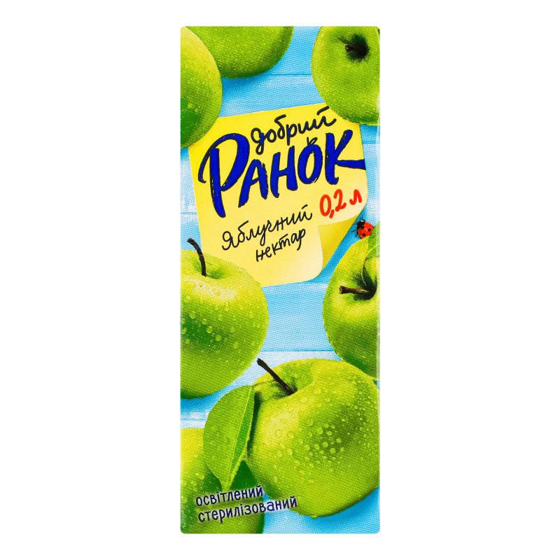 Нектар яблучний освітлений Добрий Ранок 200мл